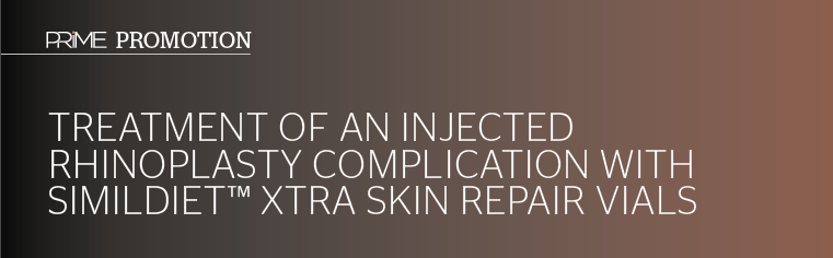Treatment of an injected rhinoplasty complication with SIMILDIET™ Xtra Skin Repair vials